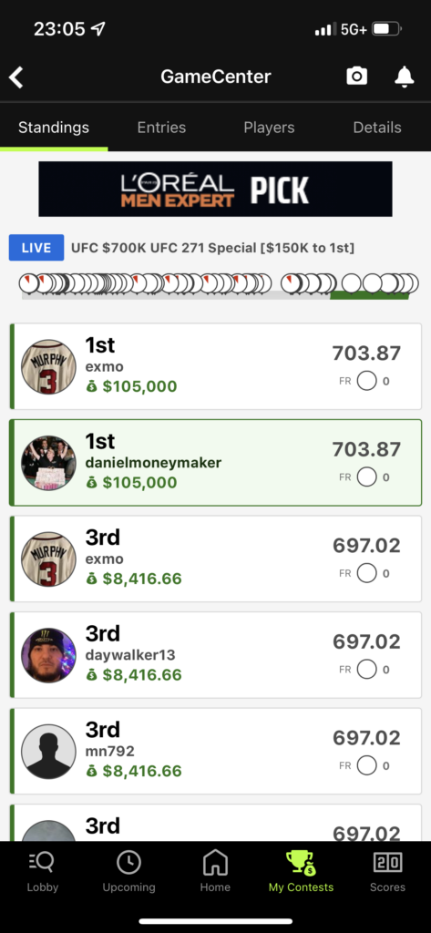 $105,000 MMA Gambling Win